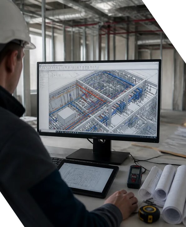 Создание BIM модели инженерных сетей для объектов в Астрахани